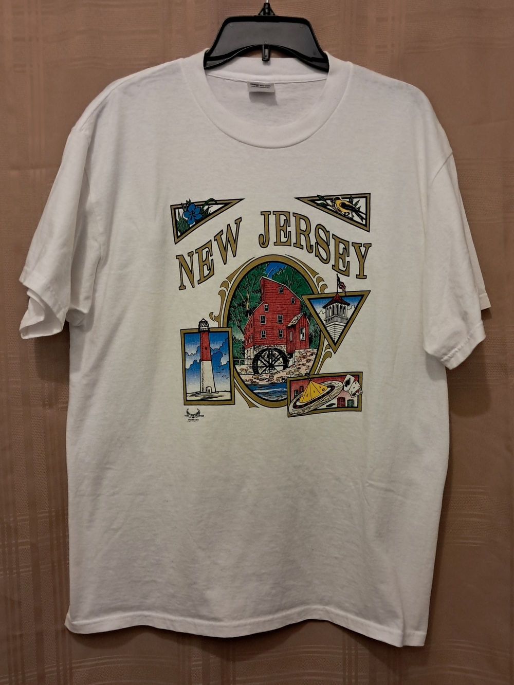Delta White New Jersey Graphic Short Sleeve Tee